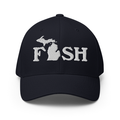 Michigan 'Fish' Fitted Baseball Cap