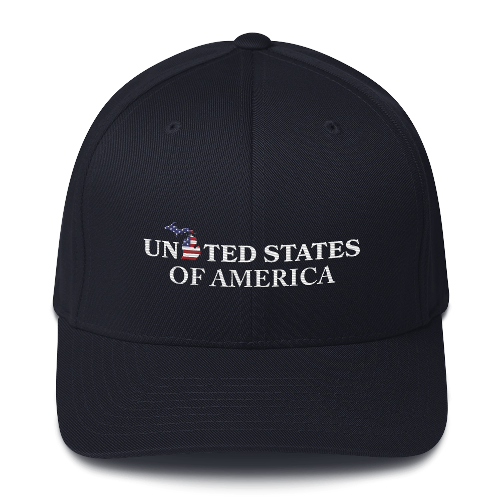 Michigan 'United States of America' Fitted Baseball Cap