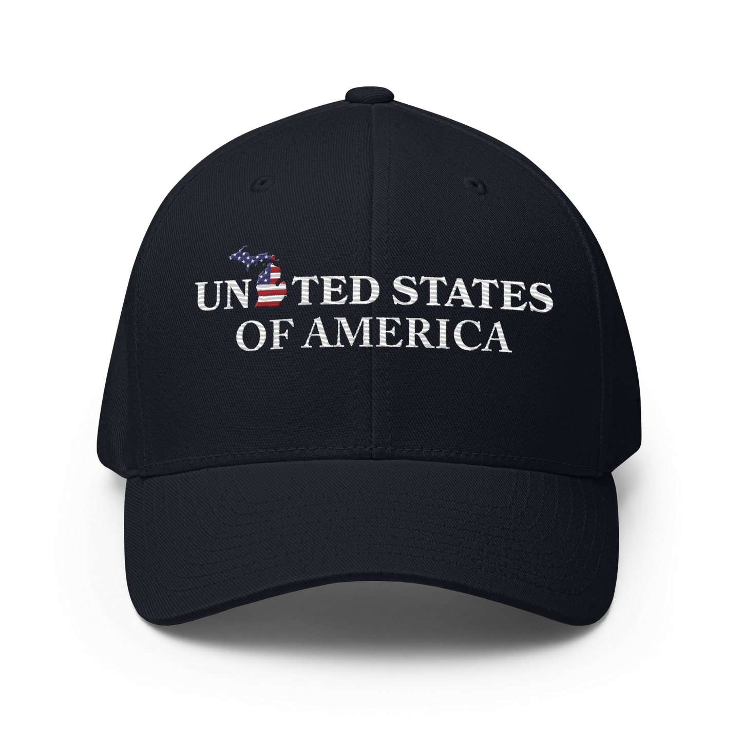 Michigan 'United States of America' Fitted Baseball Cap