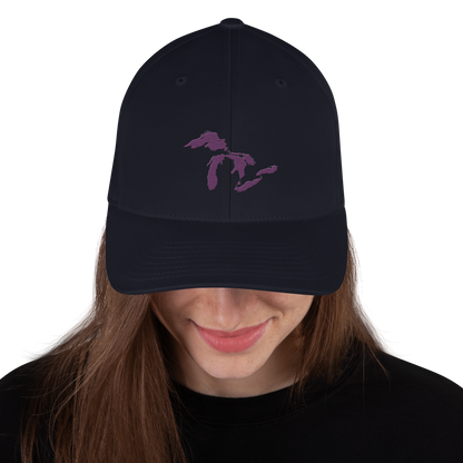 Great Lakes Fitted Baseball Cap (Plum)