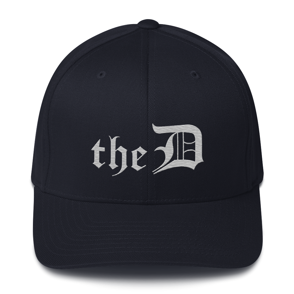 Detroit 'The D' Fitted Baseball Cap | Platinum