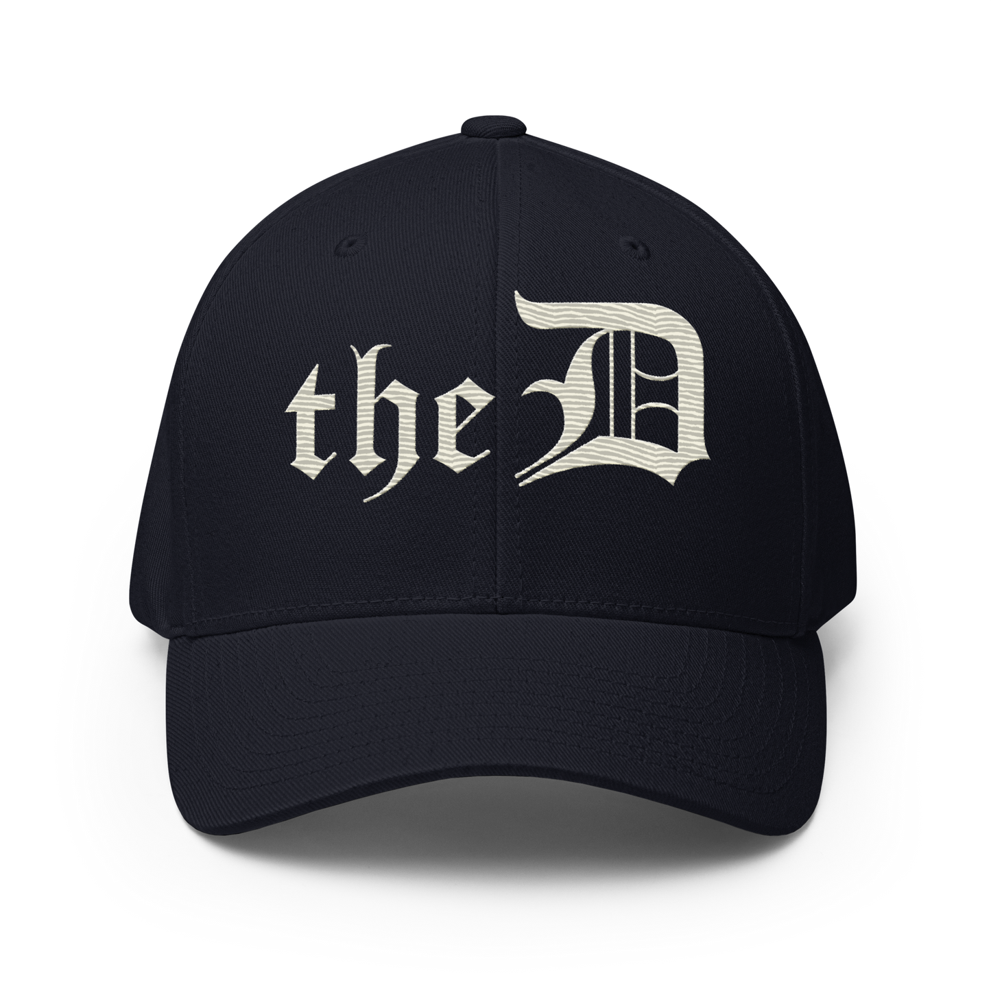 Detroit 'The D' Fitted Baseball Cap | Ivory White