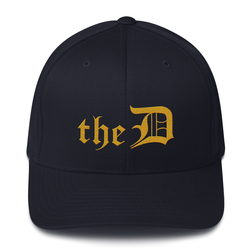 Detroit 'The D' Fitted Baseball Cap | Gold