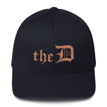 Detroit 'The D' Fitted Baseball Cap | Copper