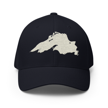 Lake Superior Fitted Baseball Cap | Ivory White