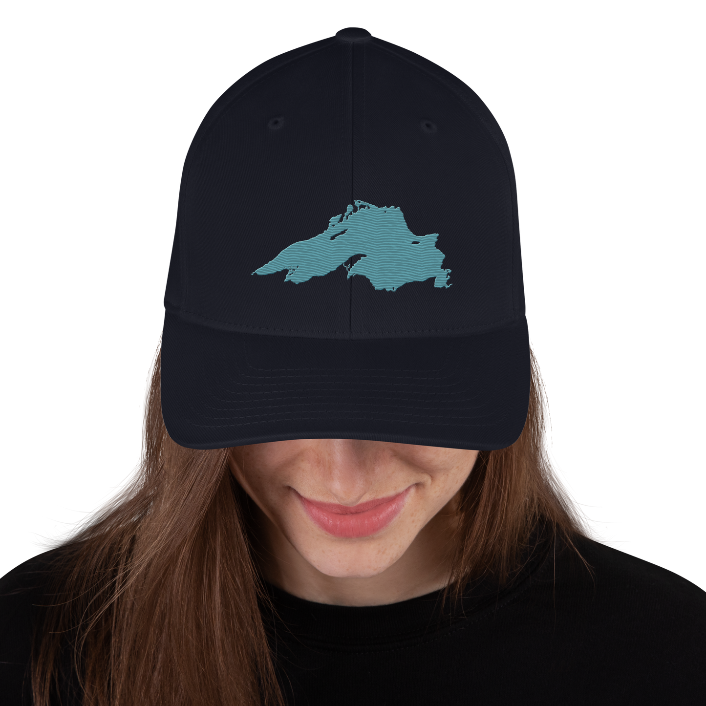 Lake Superior Fitted Baseball Cap | Huron Blue