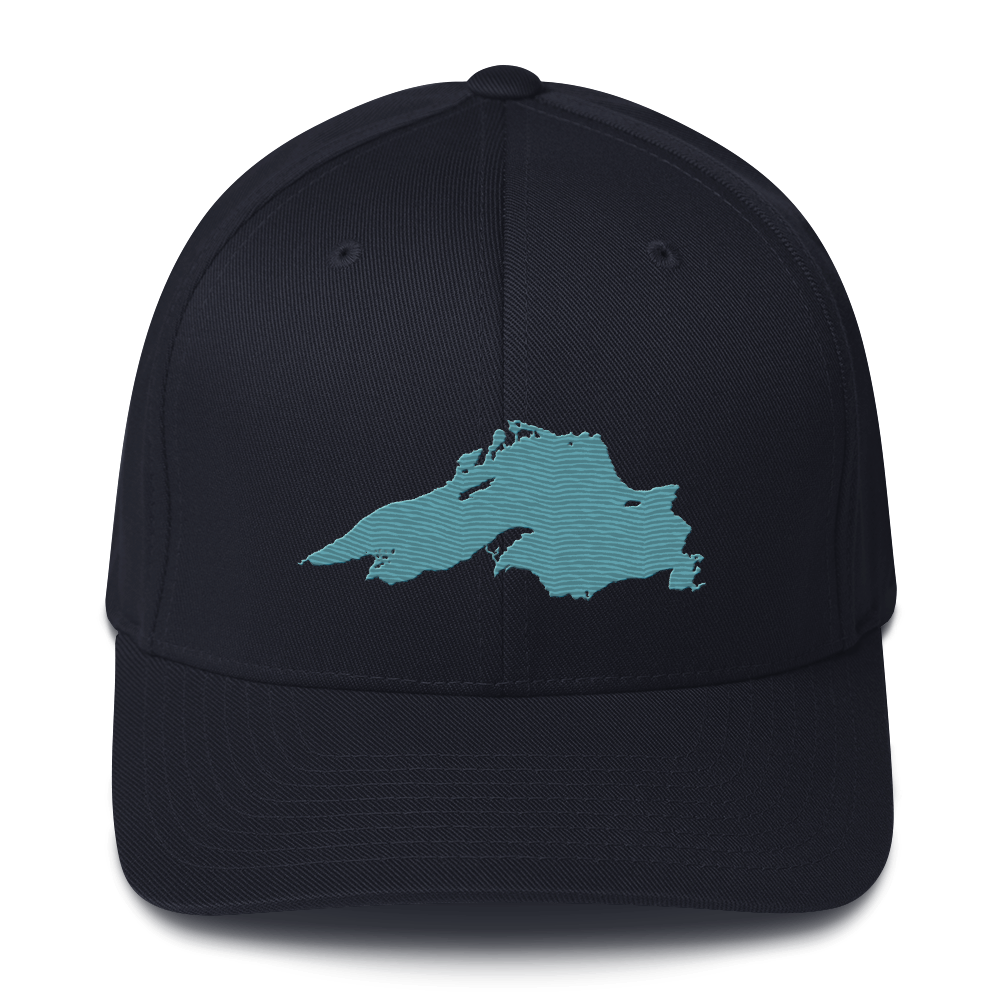 Lake Superior Fitted Baseball Cap | Huron Blue