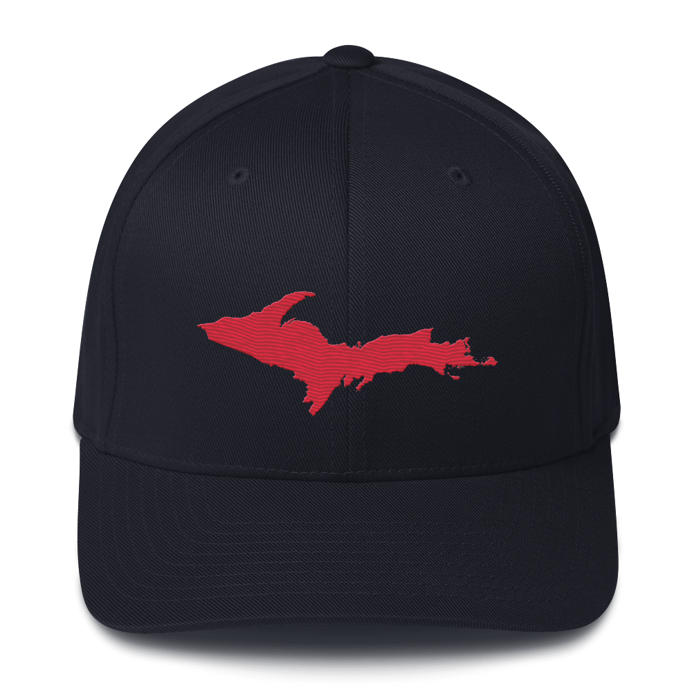 Upper Peninsula Fitted Baseball Cap | Lighthouse Red