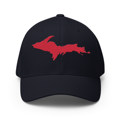 Upper Peninsula Fitted Baseball Cap | Lighthouse Red