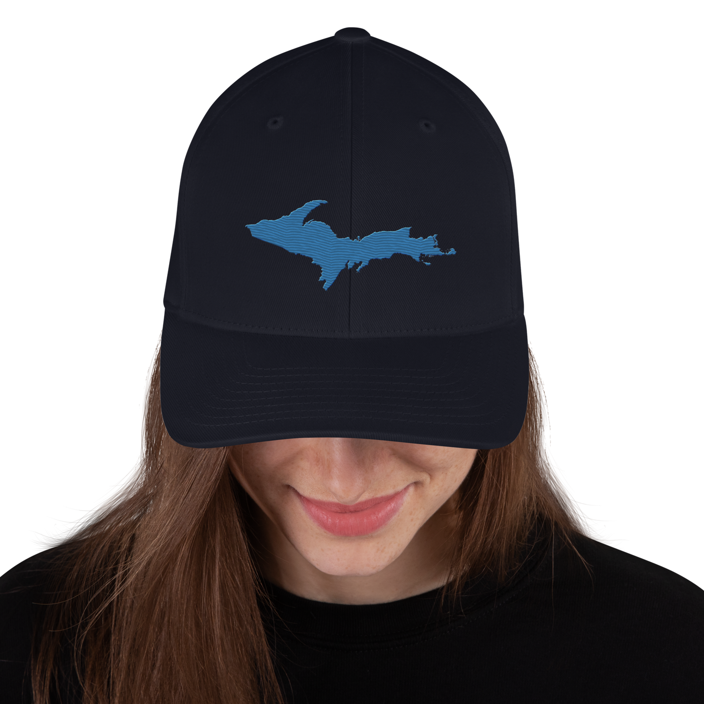 Upper Peninsula Fitted Baseball Cap | Superior Blue