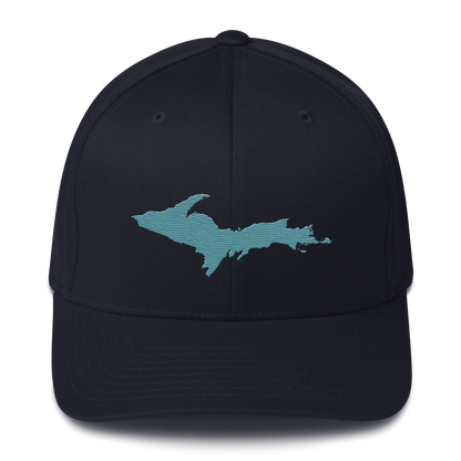 Upper Peninsula Fitted Baseball Cap | Huron Blue