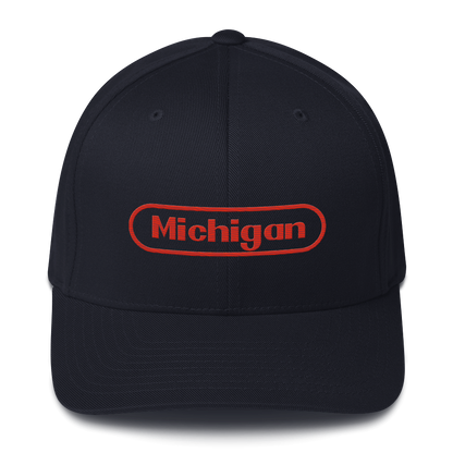 'Michigan' Fitted Baseball Cap | Video Game Parody