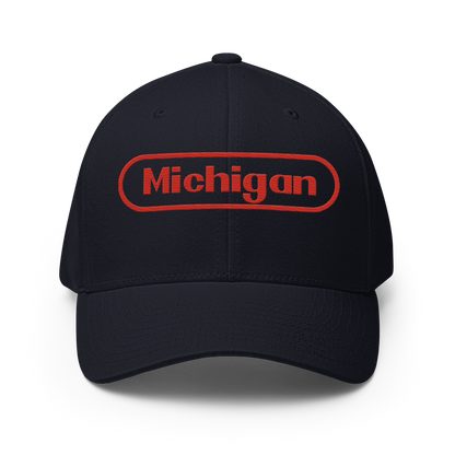 'Michigan' Fitted Baseball Cap | Video Game Parody