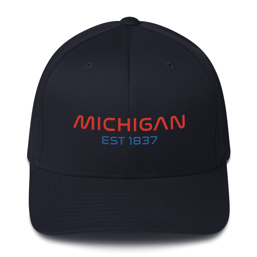 'Michigan EST 1837' Fitted Baseball Cap | Space Agency Parody