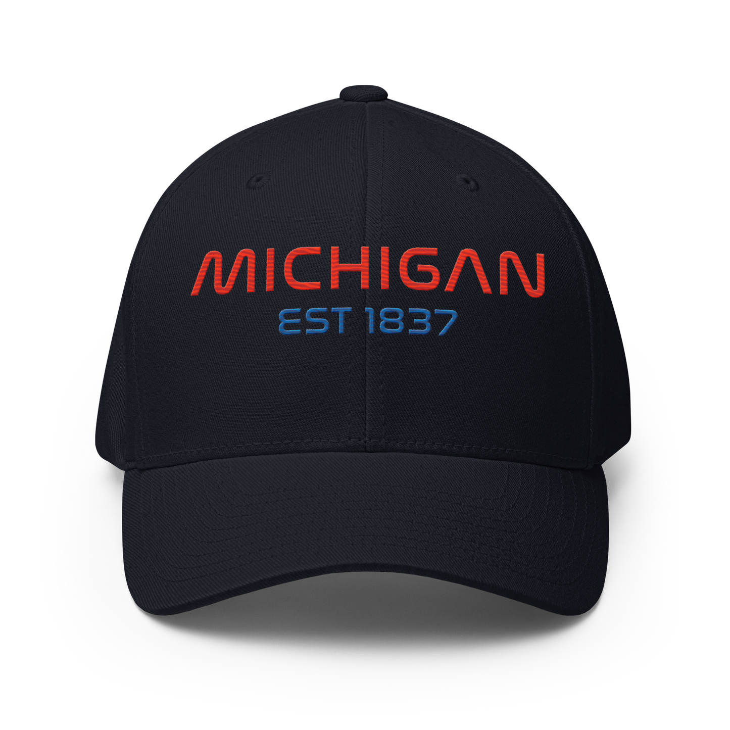 'Michigan EST 1837' Fitted Baseball Cap | Space Agency Parody