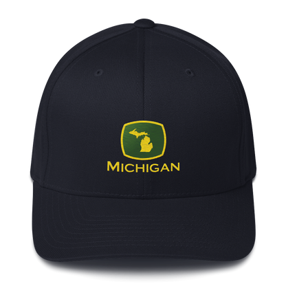 'Michigan' Fitted Baseball Cap | Tractor Parody