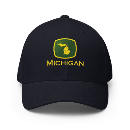 'Michigan' Fitted Baseball Cap | Tractor Parody