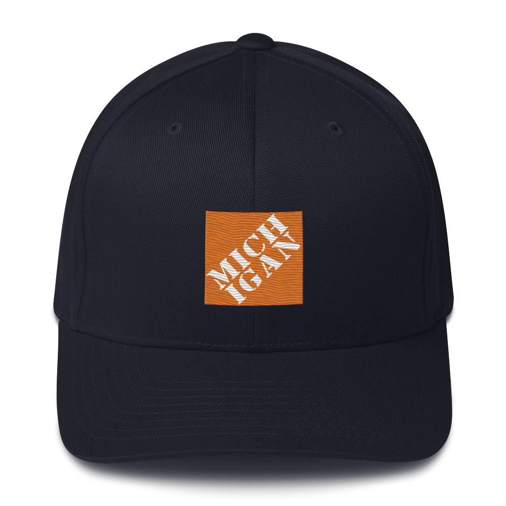 'Michigan' Fitted Baseball Cap | Construction Retail Parody