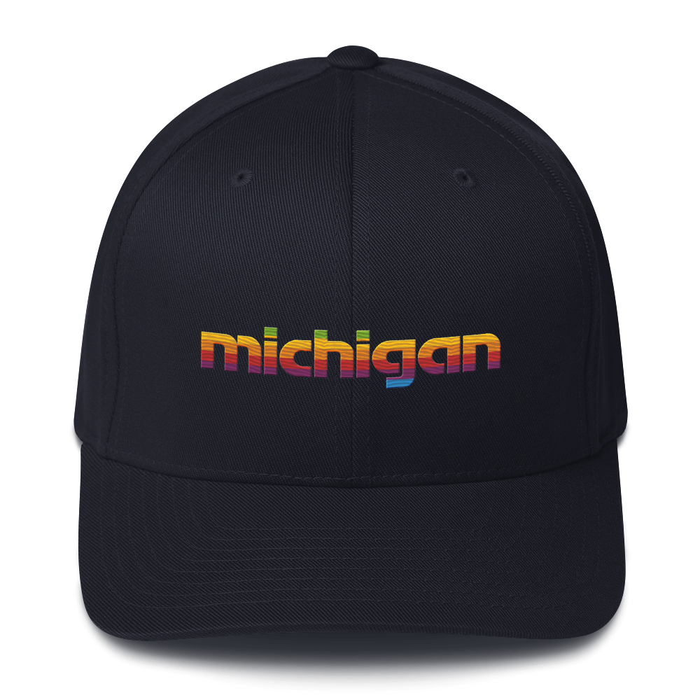 'Michigan' Fitted Baseball Cap | 80s Pomaceous Tech Parody