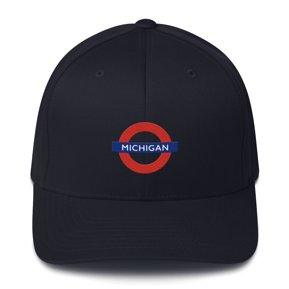 'Michigan' Fitted Baseball Cap | London Tube Parody