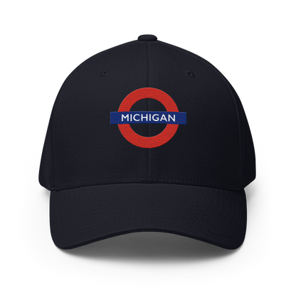 'Michigan' Fitted Baseball Cap | London Tube Parody