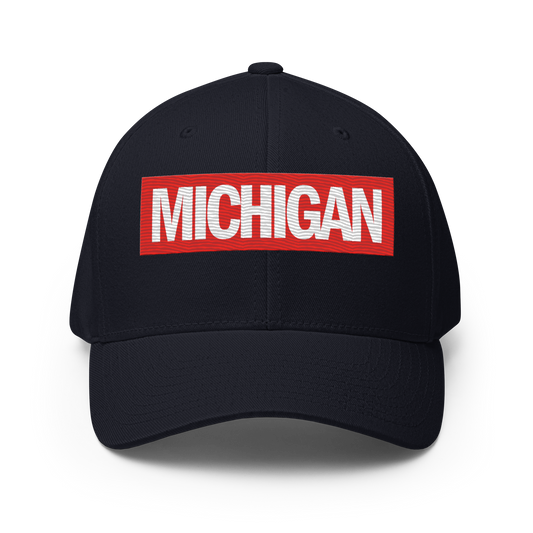 'Michigan' Fitted Baseball Cap | Superhero Parody