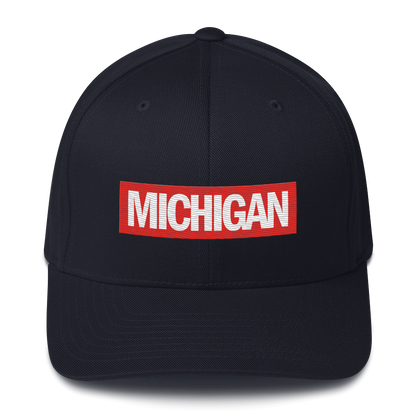 'Michigan' Fitted Baseball Cap | Superhero Parody