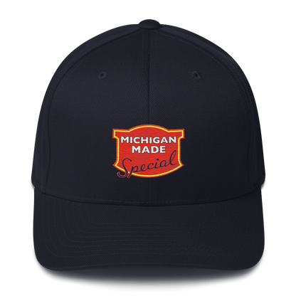 'Michigan' Fitted Baseball Cap | Potato Chip Parody