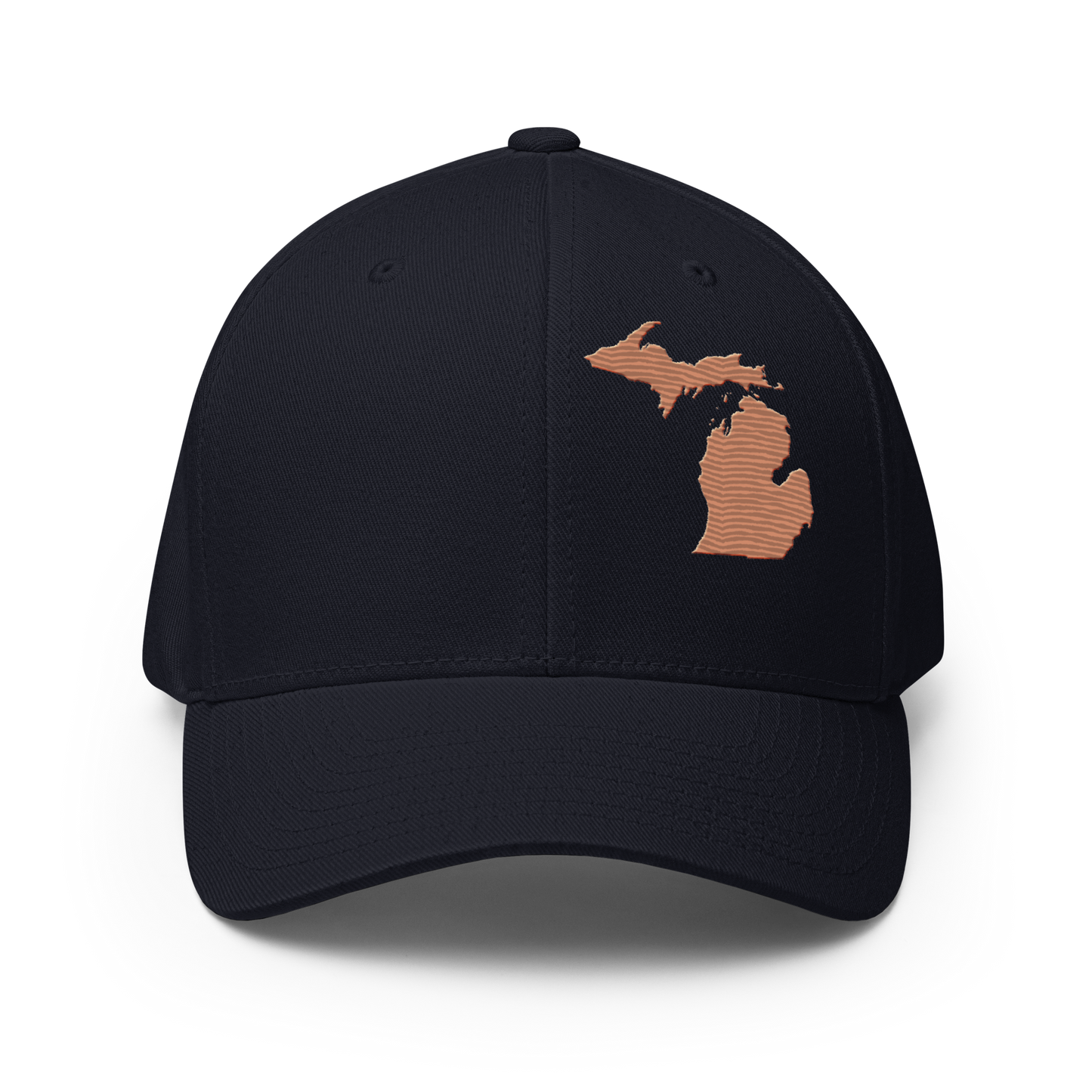 Michigan Fitted Baseball Cap | Copper Outline