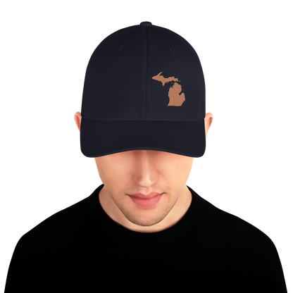 Michigan Fitted Baseball Cap | Copper Outline