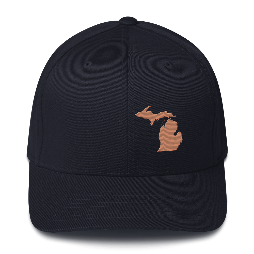 Michigan Fitted Baseball Cap | Copper Outline