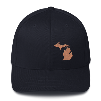 Michigan Fitted Baseball Cap | Copper Outline