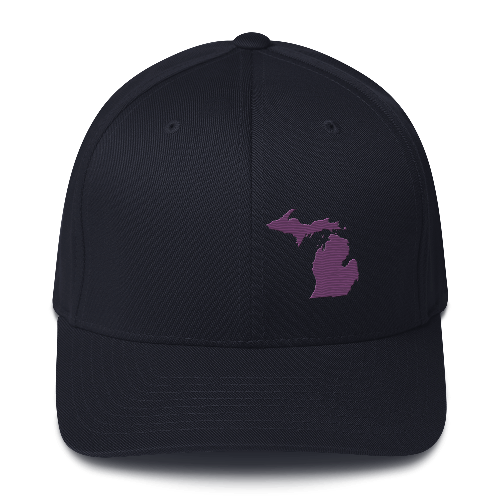 Michigan Fitted Baseball Cap | Plum Outline