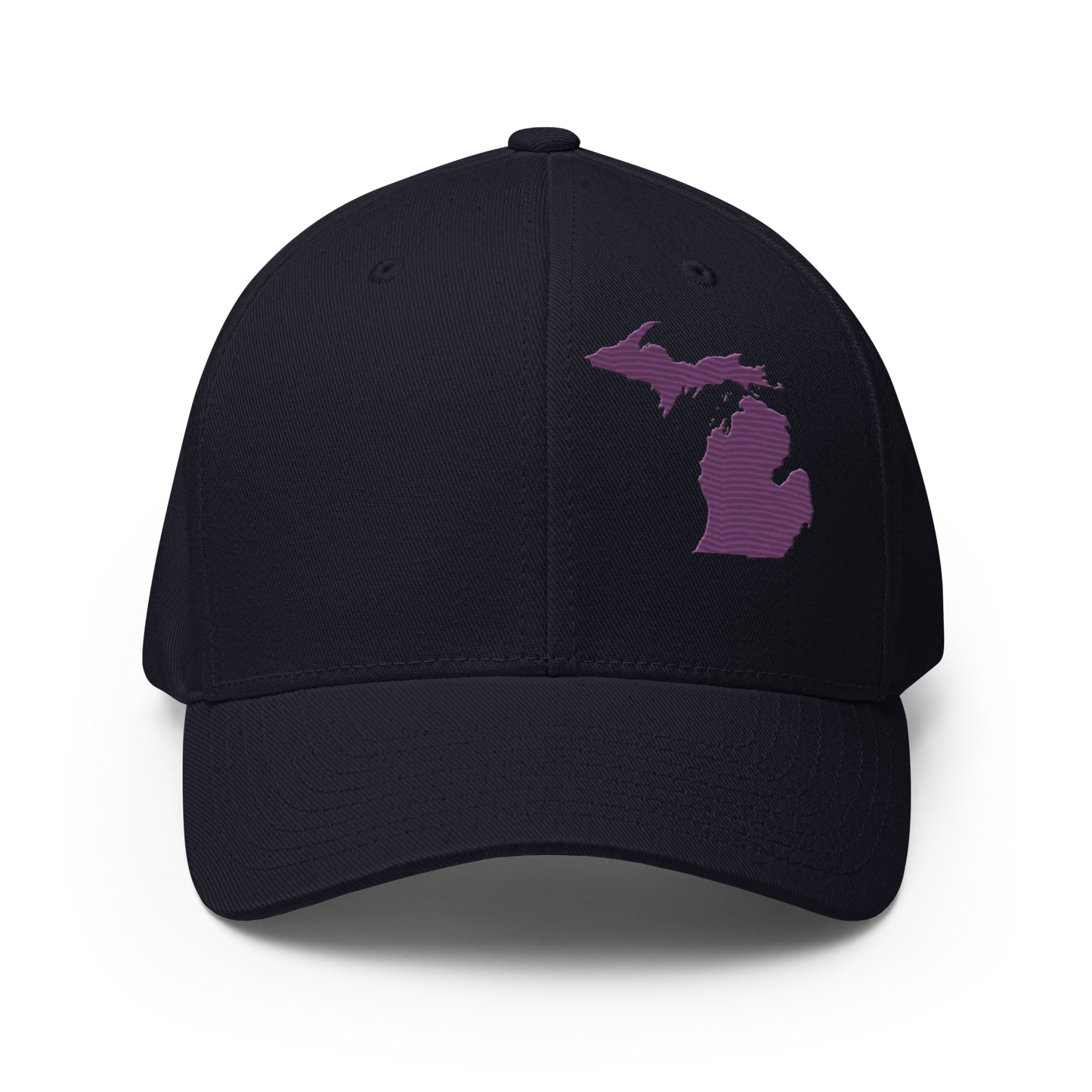 Michigan Fitted Baseball Cap | Plum Outline