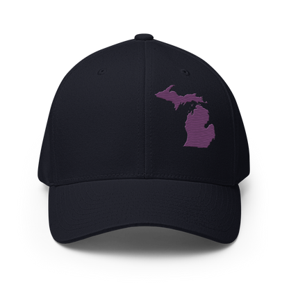 Michigan Fitted Baseball Cap | Plum Outline