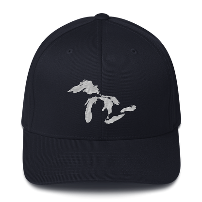 Great Lakes Fitted Baseball Cap | Platinum