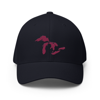 Great Lakes Fitted Baseball Cap | Ruby Red