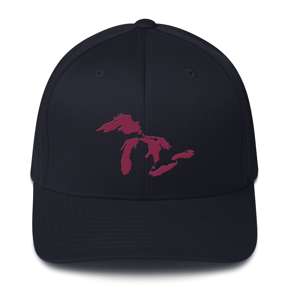 Great Lakes Fitted Baseball Cap | Ruby Red