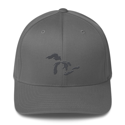 Great Lakes Fitted Baseball Cap (Iron Ore Grey)