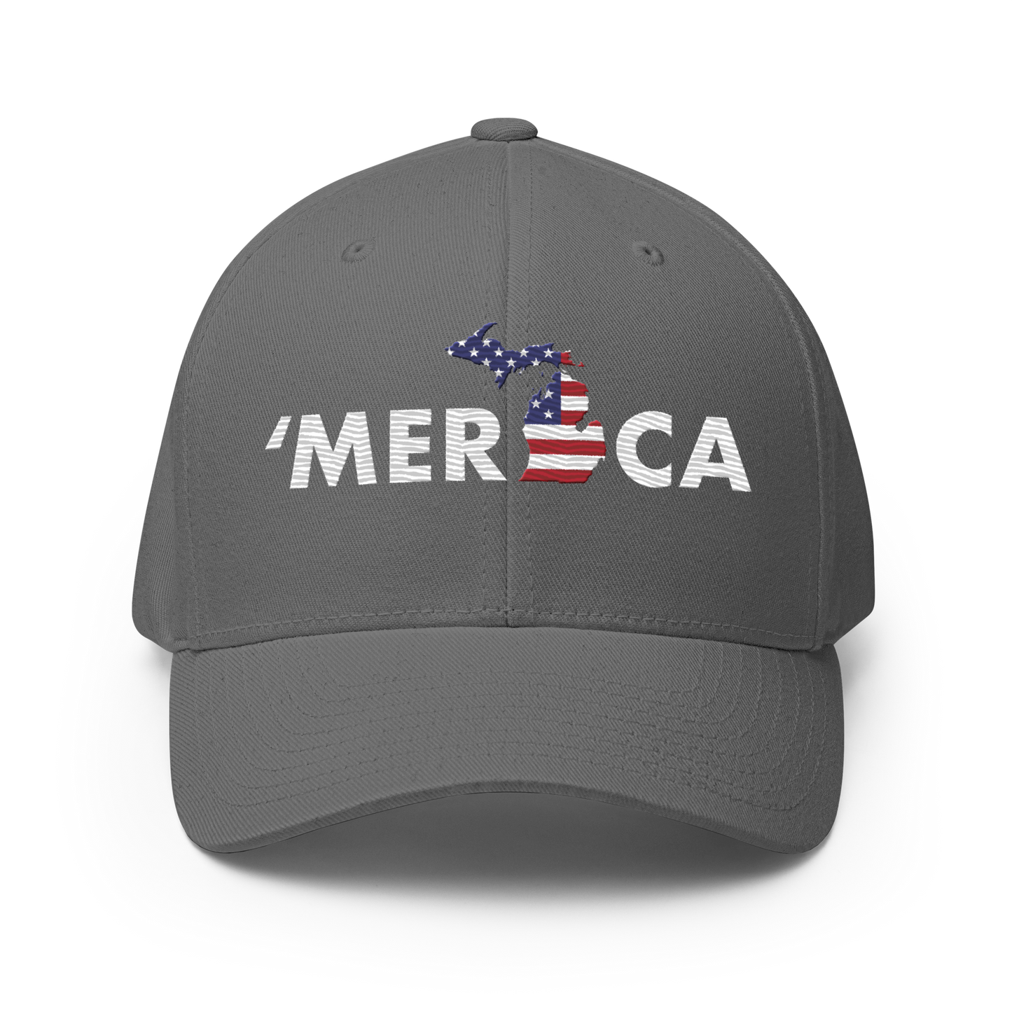 Michigan 'Merica' Fitted Baseball Cap