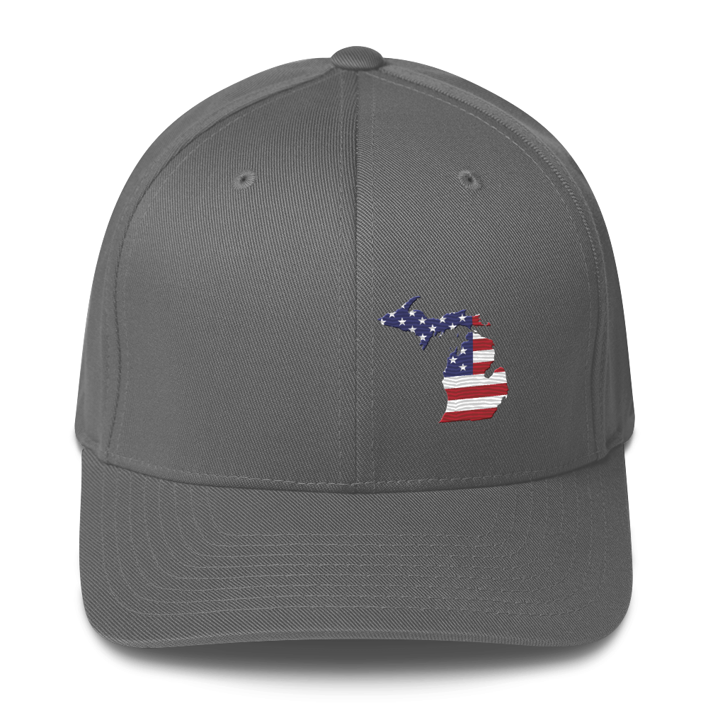 Michigan Fitted Baseball Cap (Patriot Edition)