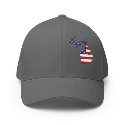 Michigan Fitted Baseball Cap (Patriot Edition)