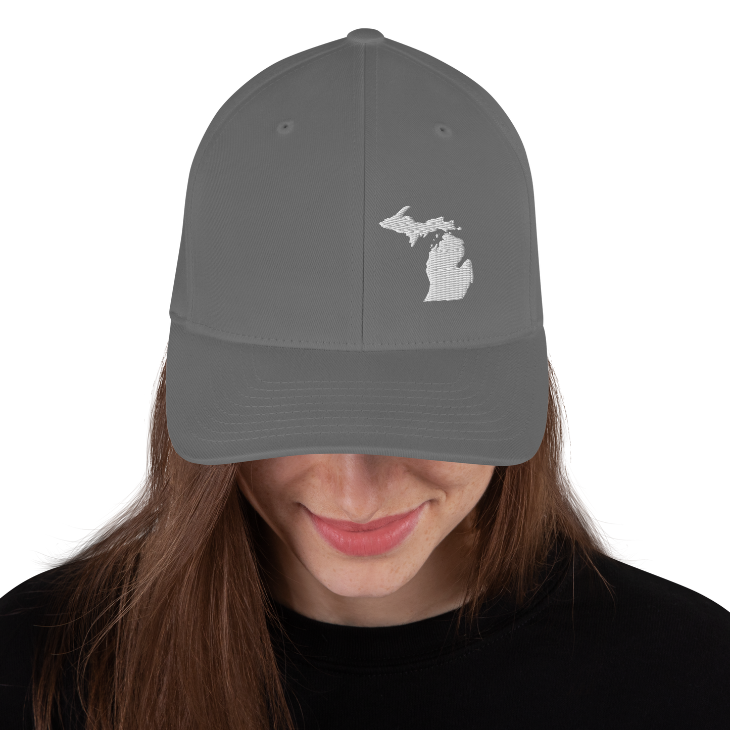 Michigan Fitted Baseball Cap (MI Outline)