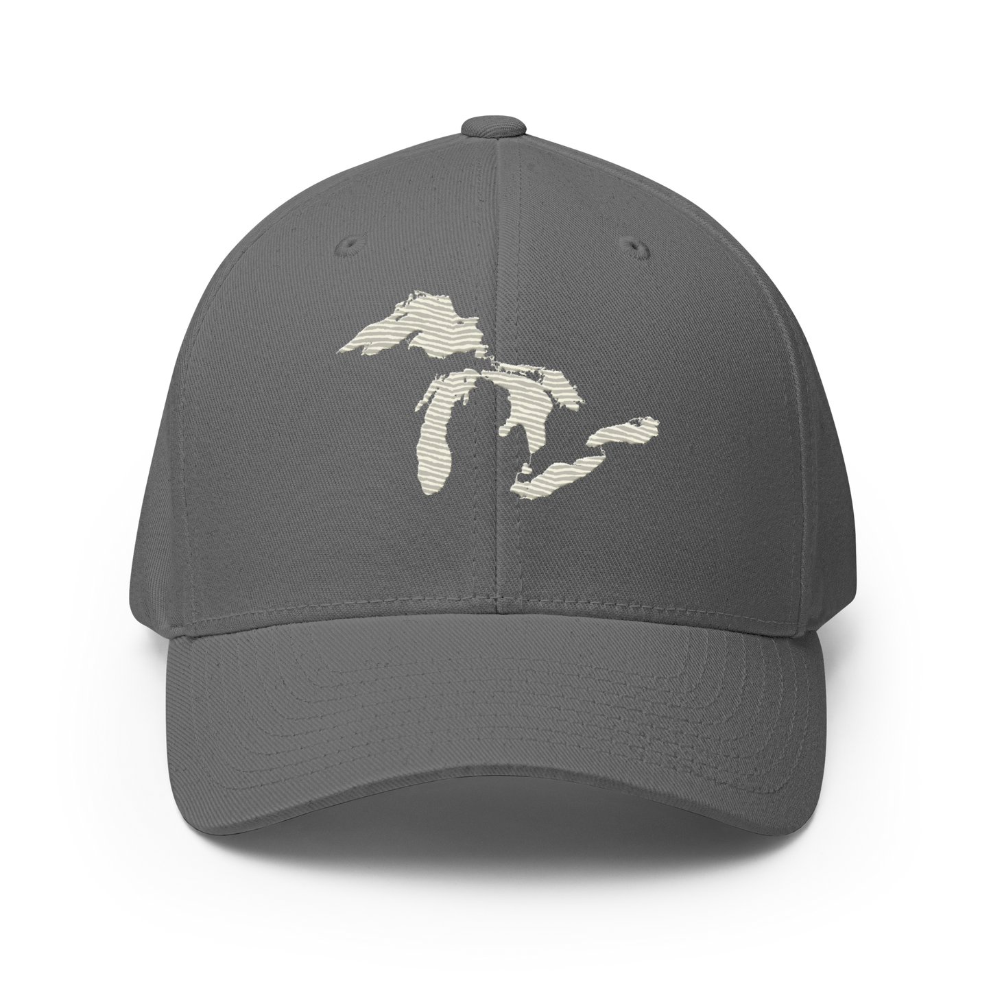 Great Lakes Fitted Baseball Cap (Ivory White)