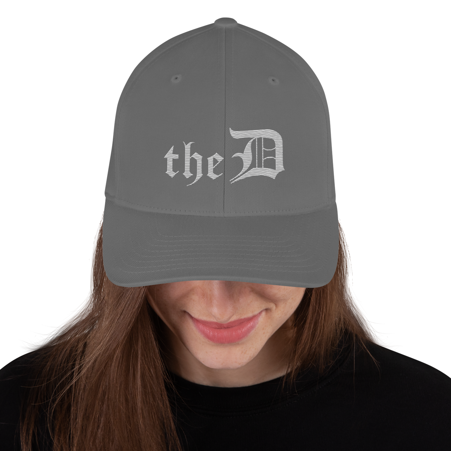 Detroit 'The D' Fitted Baseball Cap | Platinum