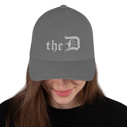 Detroit 'The D' Fitted Baseball Cap | Platinum