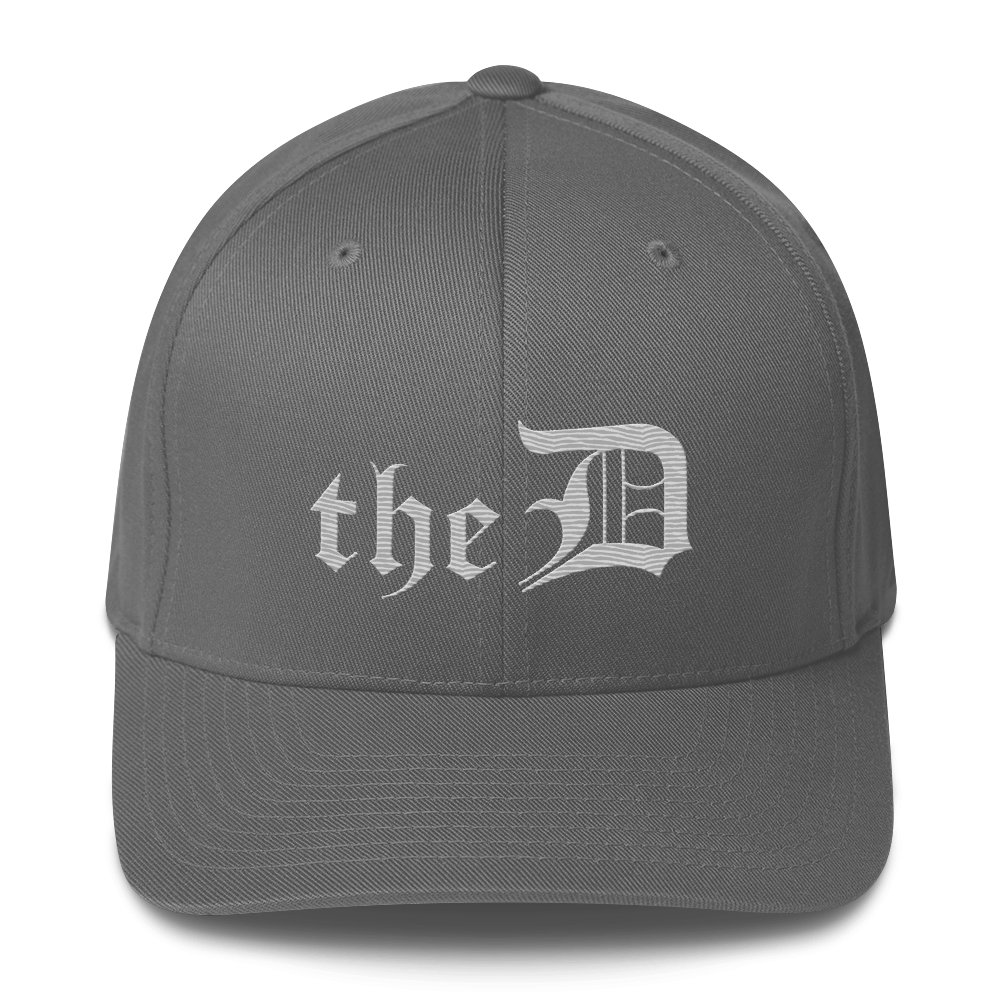 Detroit 'The D' Fitted Baseball Cap | Platinum