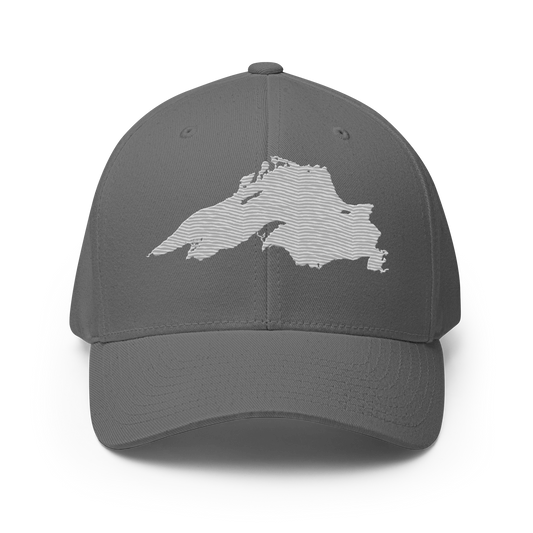 Lake Superior Fitted Baseball Cap | Platinum