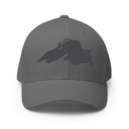 Lake Superior Fitted Baseball Cap | Iron Ore Grey