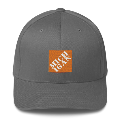 'Michigan' Fitted Baseball Cap | Construction Retail Parody